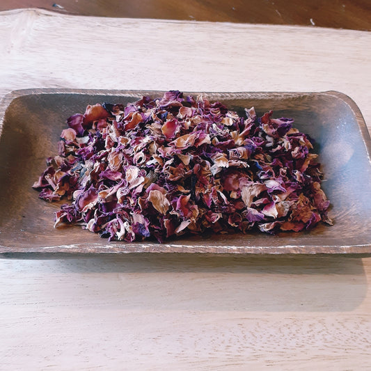 Rose petals dried